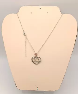 Nana Heart Shaped 18 In Necklace Silver Color • $14.99