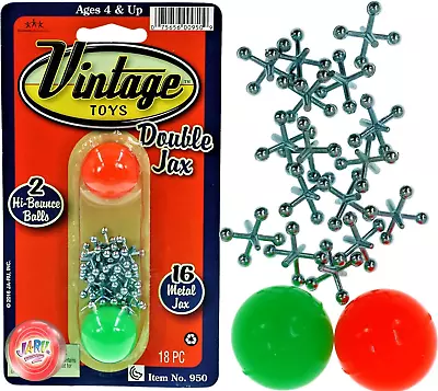 Vintage Metal Jacks Game Set Retro Toys (1 Pack) Jax Game With Two Bouncy Ball • $9.19