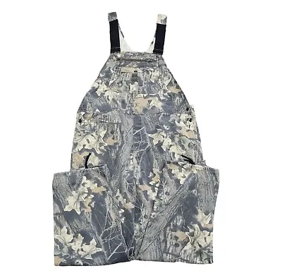 Vintage Liberty Mossy Oak Break Up Camo Hunting Bib Overalls 44 Regular Fishing • $24.95