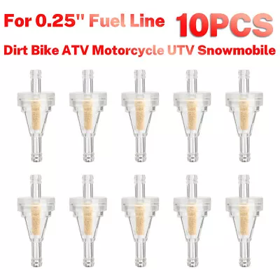 10pcs 1/4  Universal Motorcycle Mini Small Engine Inline Carb Fuel Gas Filters • $8.45
