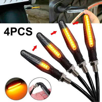 4 Pack Motorcycle Turn Signals Blinker Lights Amber Universal For Suzuki DRZ400s • $9.99