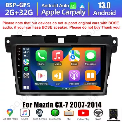 Android 13 For Mazda CX-7 2007-2014 Car Stereo MP5 Radio Wifi Navi GPS CarPlay • $113.89