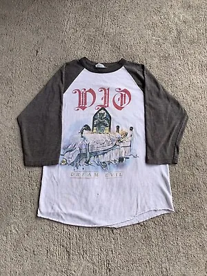 Vintage 1987 Dio Dream Evil Tour Double Sided Shirt Black Sabbath Ozzy Size Lrg • $250