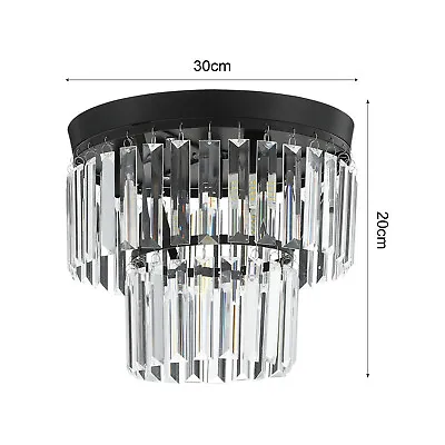 Modern Crystal Chandeliers Ceiling Lights Elegant Lamp For Living Room Hallway • £33.95