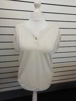 MARC O`POLO LADIES IVORY COTTON TOP SIZE 14 (M) NEW (ref 126) • £6.99