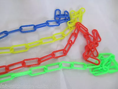 50  Long Durable Plastic Hanging Clothes Market Shop Display Chain 4 Colours UK • £3.95