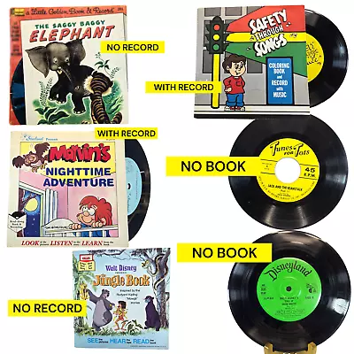 Vintage Childrens Books And Vinyl Records Disney And More B2 • $9.99