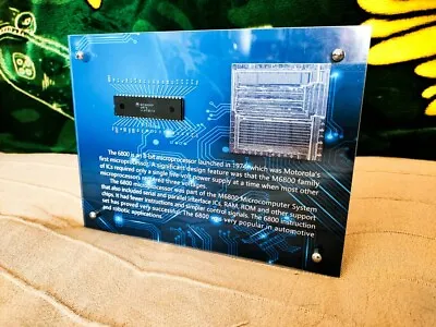 Vintage Rare Motorola 6800 CPU Exhibition FrameNot Include CPU • $32