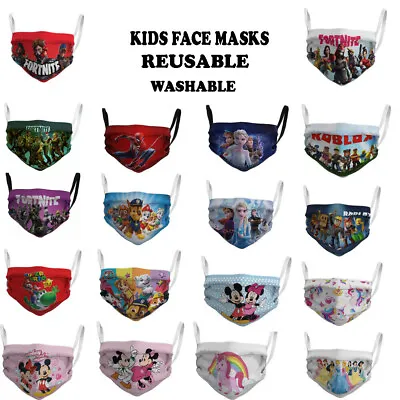  Kids Boys Girls Face Mask Washable Mask Reusable Mask Double Layer Kids Mask   • £2.99