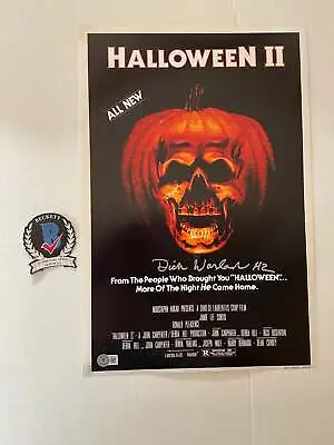 Dick Warlock Signed 12 X18  Halloween 2 Michael Myers Poster - Beckett COA • $159.99