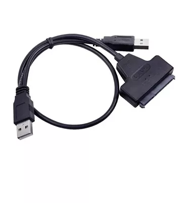 SATA To USB Cable USB 2.0 To SATA 7+15 Pin 22Pin Hard Drive Adapter External • £4.99