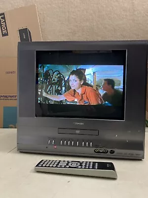 Toshiba MD14H63  14   TV DVD Combo Retro Gaming Television Flat Screen W/Remote • $47