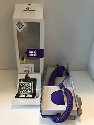 Native Union Moshi Moshi Pop Phone Retro Handset IPhone/iPad/Android - Purple • $20