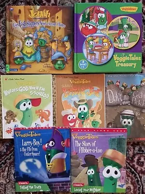 VeggieTales Treasury (8 Books In 1) & 6 More Veggietales Adventure Books  • $18