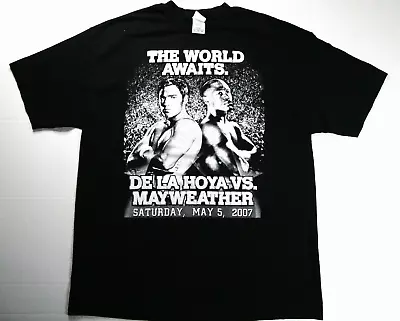 Y2k 2007 Oscar “Golden Boy” De La Hoya Vs Floyd “Money” Mayweather Shirt Sz XL • $79.99