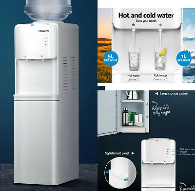 Water Cooler Dispenser Bottle Filter Purifier Hot Cold Taps Free Standing Office • $137.83