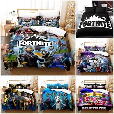 Kids 3D Game Quilt Duvet Cover Set Bedding Set Single Double UK Size Gift • £20.99