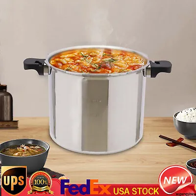 23 Quart Pressure Canner W/ Gauge & Release Valve Aluminum Alloy Cookware Silver • $98.80