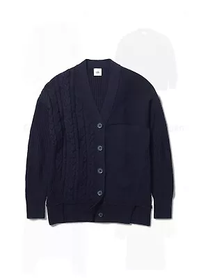 Cabi Spring 2024  Text Book Cardigan Navy Blue Sweater Women's Size L • $79.99