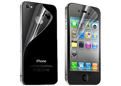 6x Apple IPHONE 4 4s Screen Protector Clear Foil 3x Front 3x Back 104 • £2.87