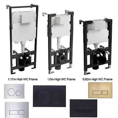 Wall Hung Toilet Concealed Cistern Frame WC Unit Adjustable Height 3 Sizes • £189