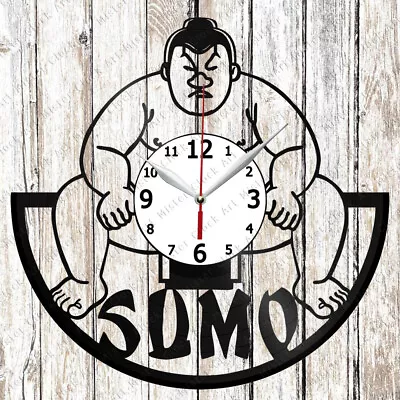 Sumo Vinyl Record Clock Art Decor Hanmade Original Gift 6740 • $14.99