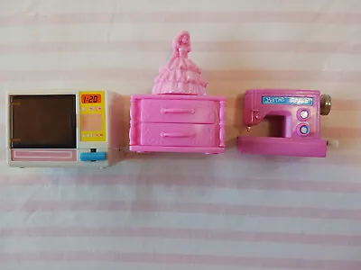 Vintage Mattel Barbie Working Wind Ups Sewing Machine Music Box & Microwave • $15