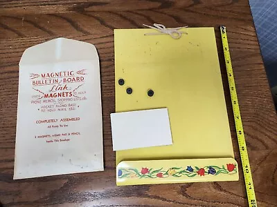 Vintage Magnetic Bulletin Metal Memo Board • $18.99