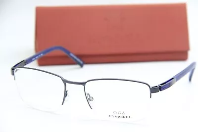 New Morel Oga 10087o Gb05 Gunmetal Blue Authentic Eyeglasses W/case 55-19 • $150.41