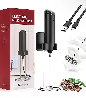 Rechargeable Milk Frother Handheld For Coffee Stirrers Electric Whisk WithMount • $15.67