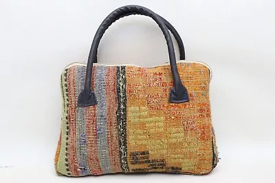 Kilim Bag Shoulder Bag Bohemian Bag 10x14  Fashion Bag Wool Leather Bag E 25 • $41.02