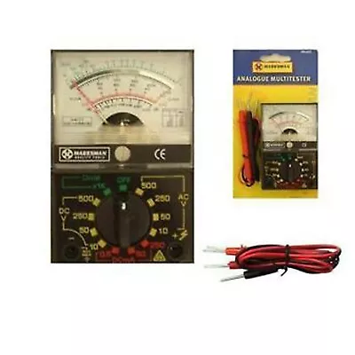 Analogue Multi Meter Multi Read Electrical Circuit Tester Meter AC DC BLUE SPOT • £6.99