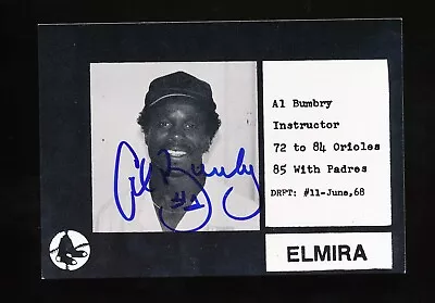 1987 Cain Elmira Pioneers Black#29 Al Bumbry Signed Auto Autograph Batting Coach • $10