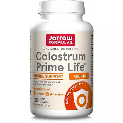 Jarrow Formulas Colostrum Prime Life 400mg 120 Veggie Capsules Immune Support • £26.39