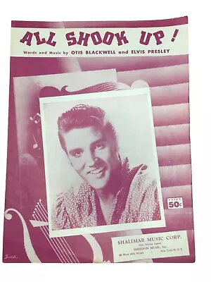 Elvis Presley ALL SHOOK UP - Original Sheet Music / Lyric 1957 Original  EX! • $10