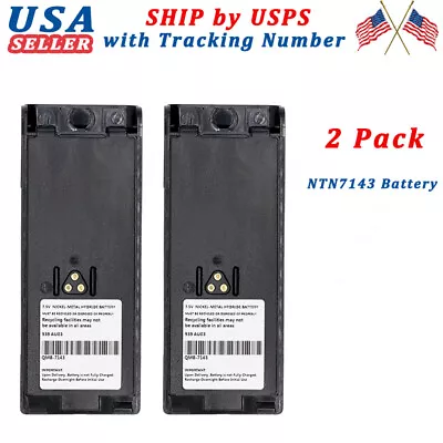 2 Pack NTN7143 NTN7144 Battery For MOTOROLA GP900 GP1200 MTZ2000 PTX1200 MTS2000 • $38.19