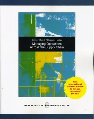 £7.48 • Buy The McGraw-Hill/Irwin Series Operations And Decision Sciences: Managing