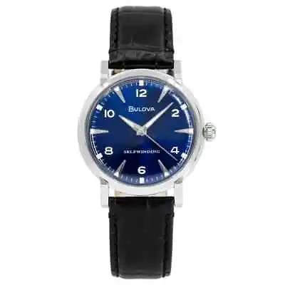 Bulova Clipper 96A242 Men’s Automatic Blue Dial Watch - Retail Price $450 • $139.99