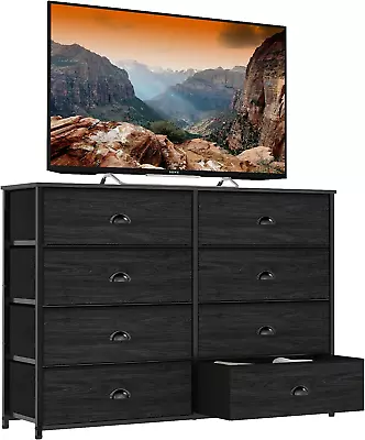 8 Drawer Dresser Wide 40'' Long Storage Chest Of Drawer For 42'' TV Stand Clos • $179.99