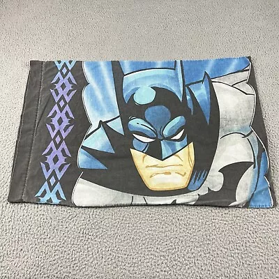 VINTAGE Batman Pillowcase Bat Logo Graphic Standard Retro Colorful 90s Decor • $12.99