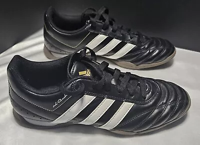 Adidas Adiquestra Indoor Soccer Shoes Black - Men's US 8 G18512 • $5.50