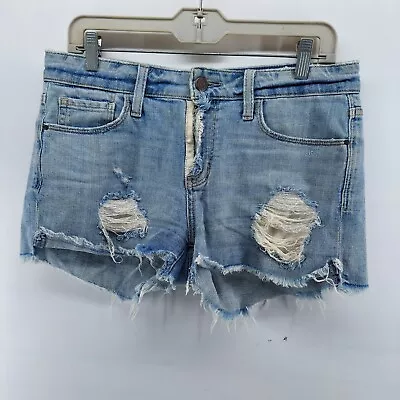 Treasure & Bond Denim Shorts Women's Size 27 Blue Distressed Mid Rise Relaxed • $7