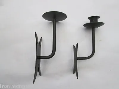 Hand Forged Blacksmith Wall Candle Holder Wall Sconce Gothic Cottage Traditional • £17.99