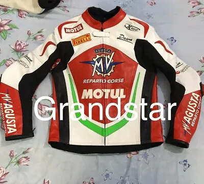 Motorbike Mv Aguste  Leather Racing Jacket All Size Available • $199.99