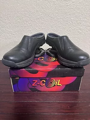Z Coil Taos Black Leather Spring Shoes Clogs Comfort Women’s Size 8 W/ Box • $85