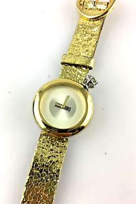Vintage Moschino Diamonds Are Forever Goldtone Watch • $148