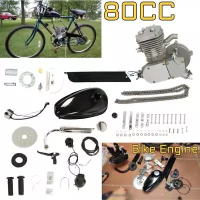 80cc 2-Stroke Bike Cycling Motorized Bicycle Engine Motor Kit Muffler Petrol Gas • $89.90