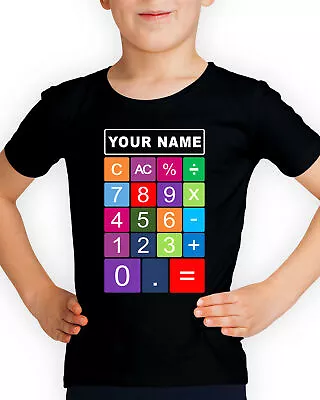 Personalised Your Name Numbers Maths Day School Teacher Kids T-Shirts #DNE • £7.59