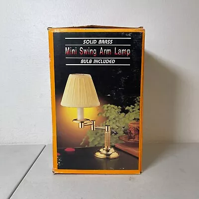 *UNTESTED* Vtg Solid Brass Mini Swing Arm Lamp Original Packaging Made In Taiwan • $26.66