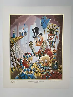 Carl Barks First National Bank Of Cibola Gold Plate Lithograph 49/100 • $1250